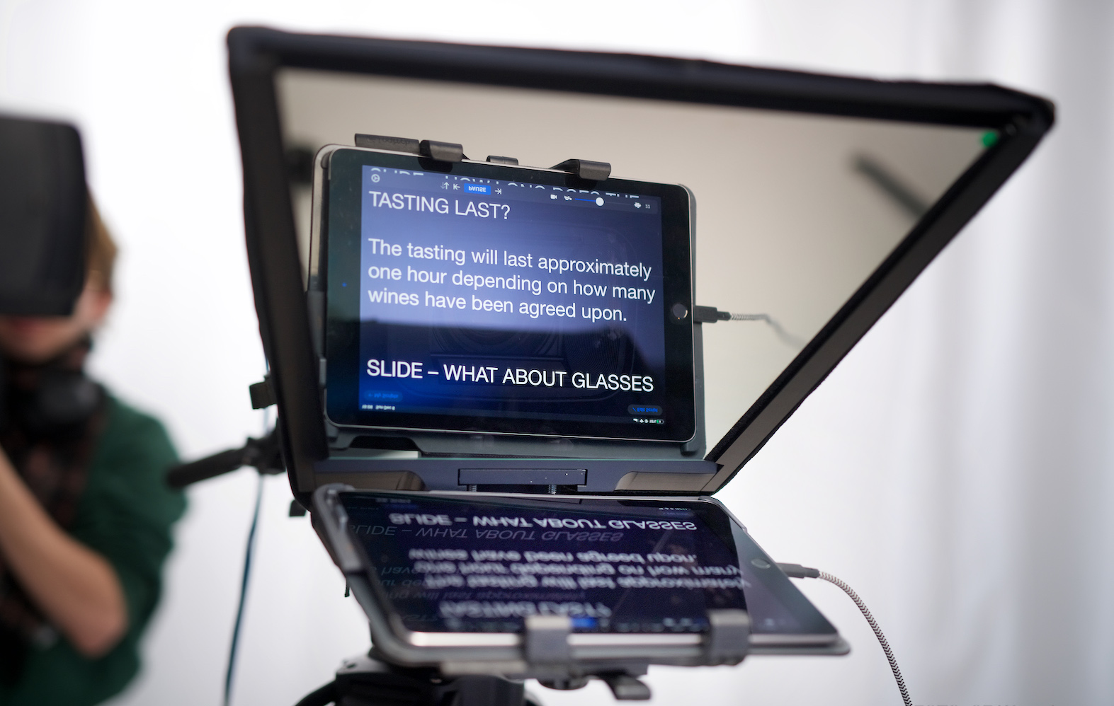 teleprompter i bruk