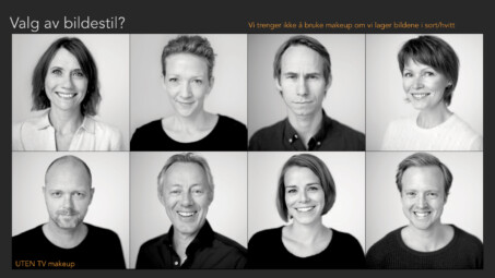 Eksempel på profilbilder i sorthvitt